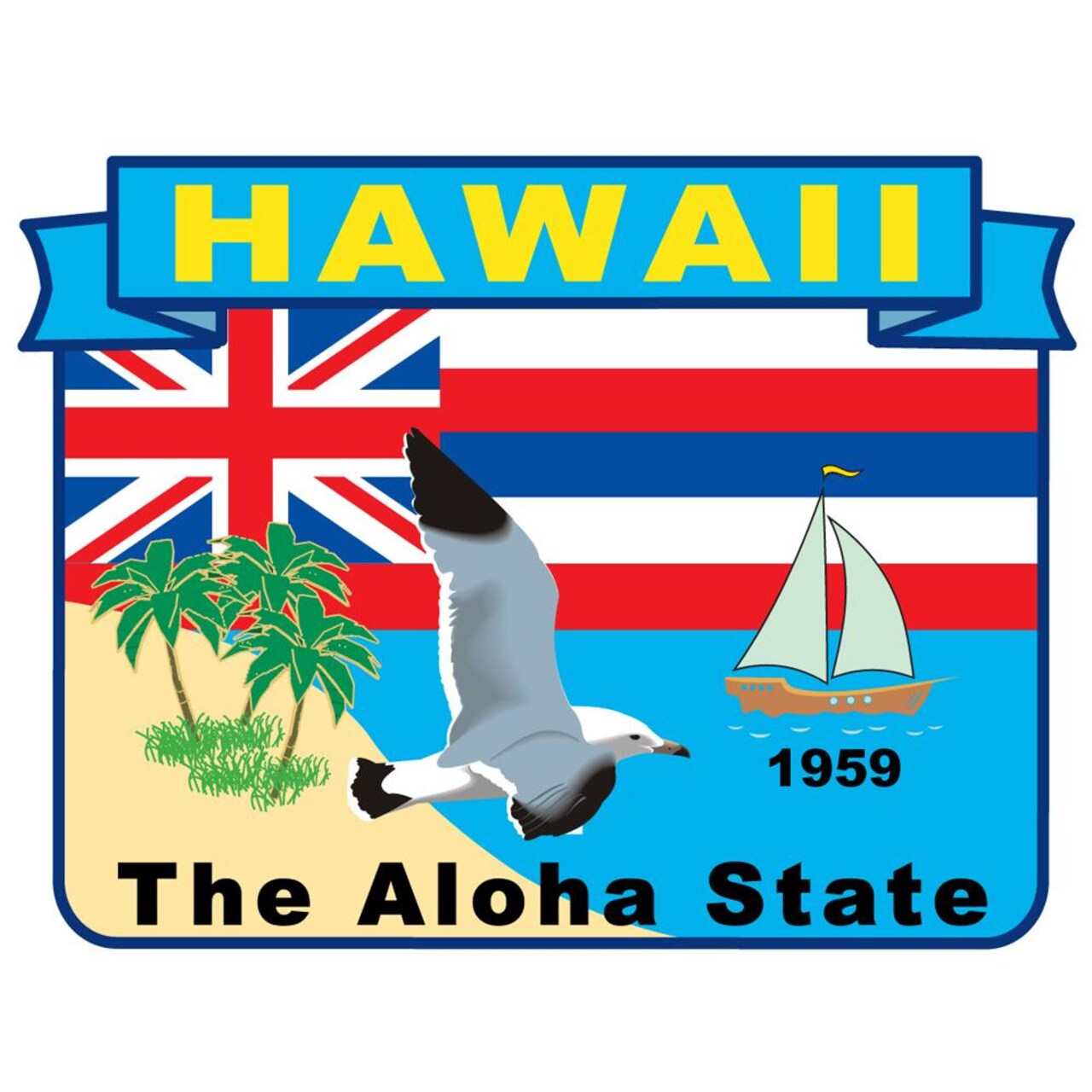 Hawaii State Map Patch 3&#x22;